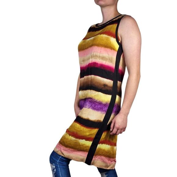 Ann Taylor multicolor striped dress Size 8 - Picture 1 of 5